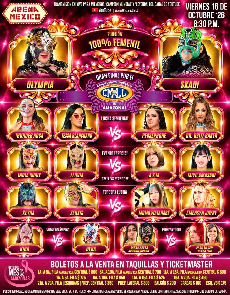 Thunder Rosa Tessa Blanchard CMLL Arena Mexico