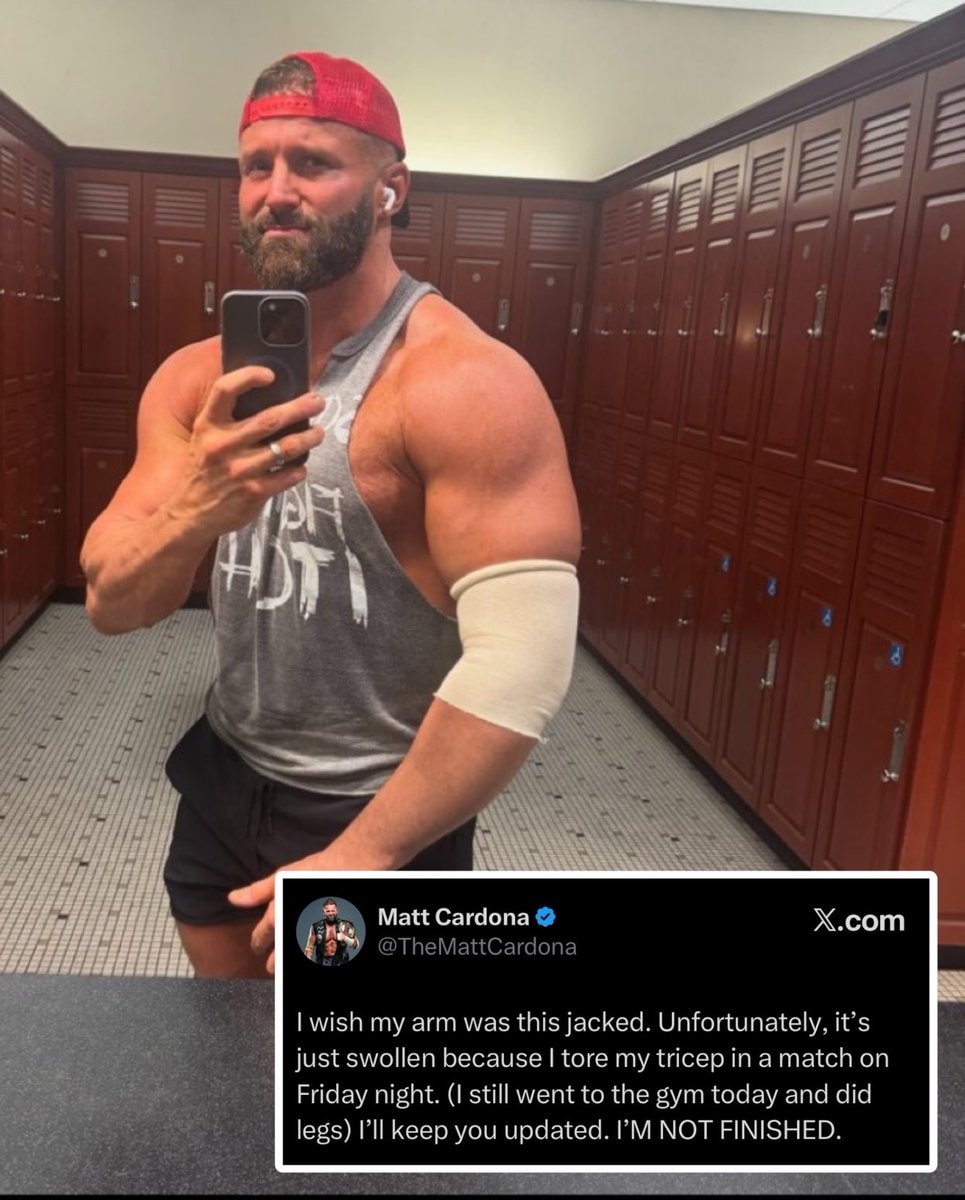 Matt Cardona torn tricep update