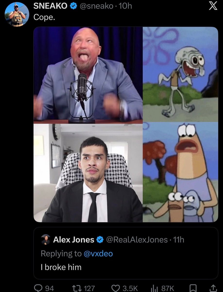 Sneako Alex Jones response