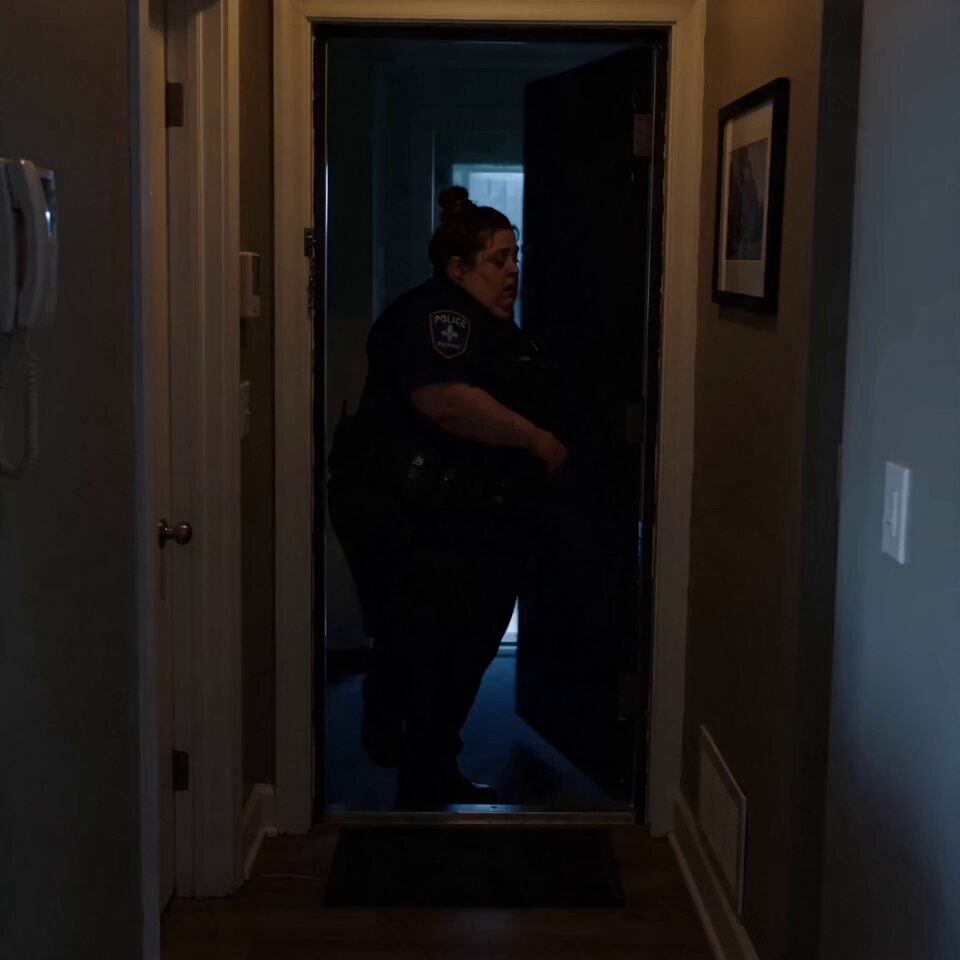 Female cop surprise party POV