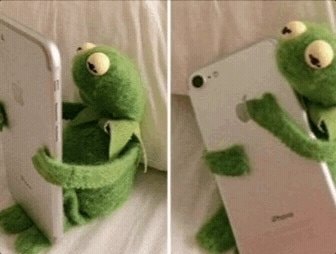 Kermit the Frog reacting to Dueke's tweets