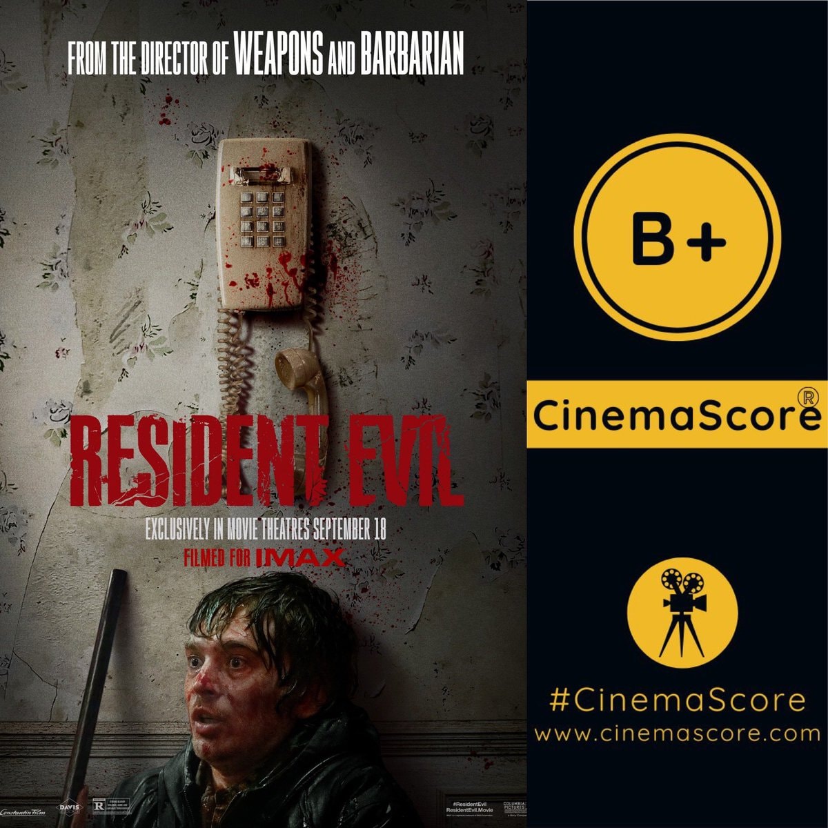 Resident Evil B+ CinemaScore