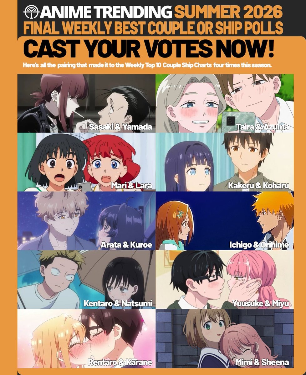 Anime Trending Summer 2026 Best Ships Poll