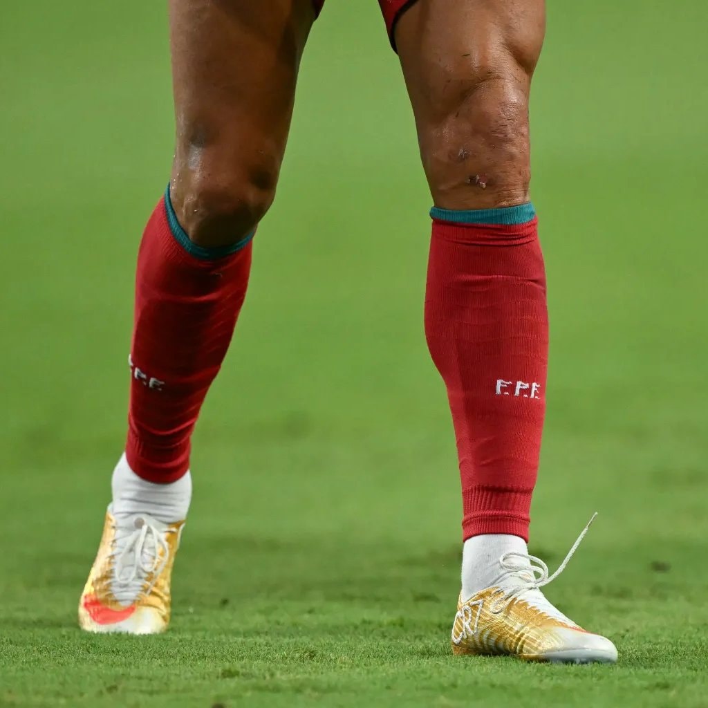 Cristiano Ronaldo gold boots halftime switch
