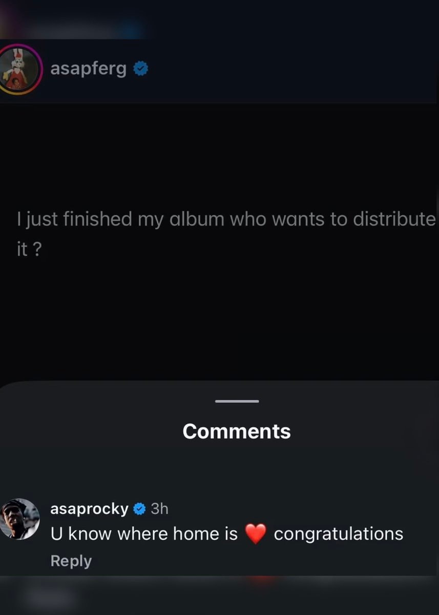 A$AP Rocky congratulates FERG A$AP Rocky congratulates FERG