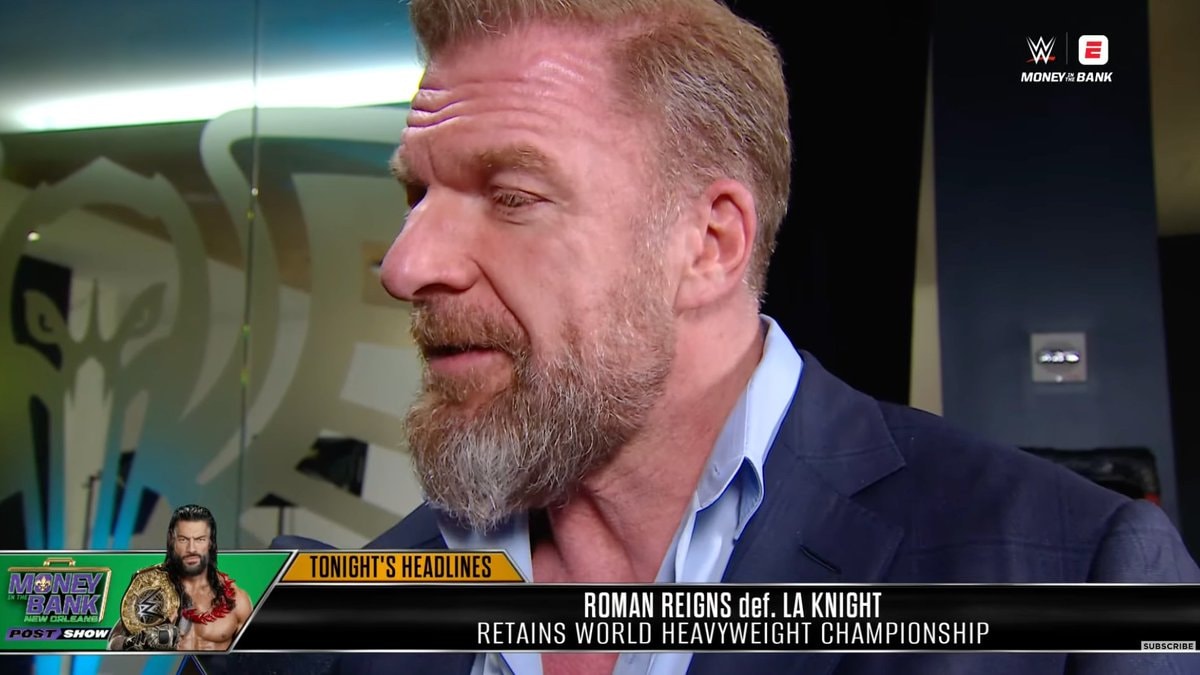 Triple H on LA Knight MITB