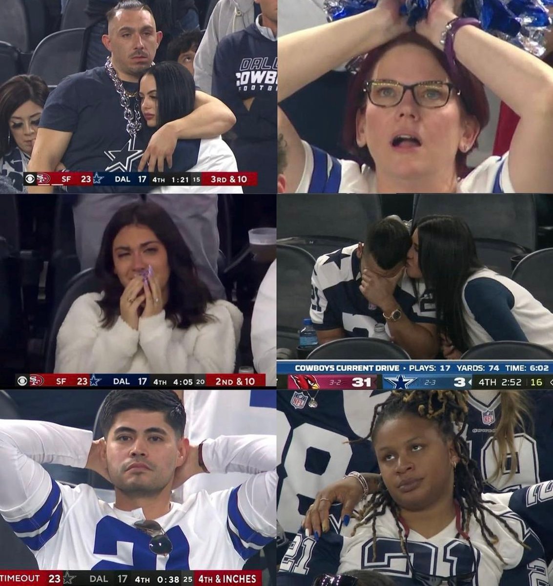 Dallas Cowboys fans reacting