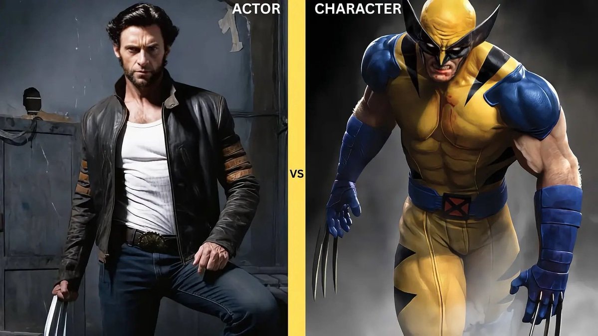 Hugh Jackman Wolverine vs character