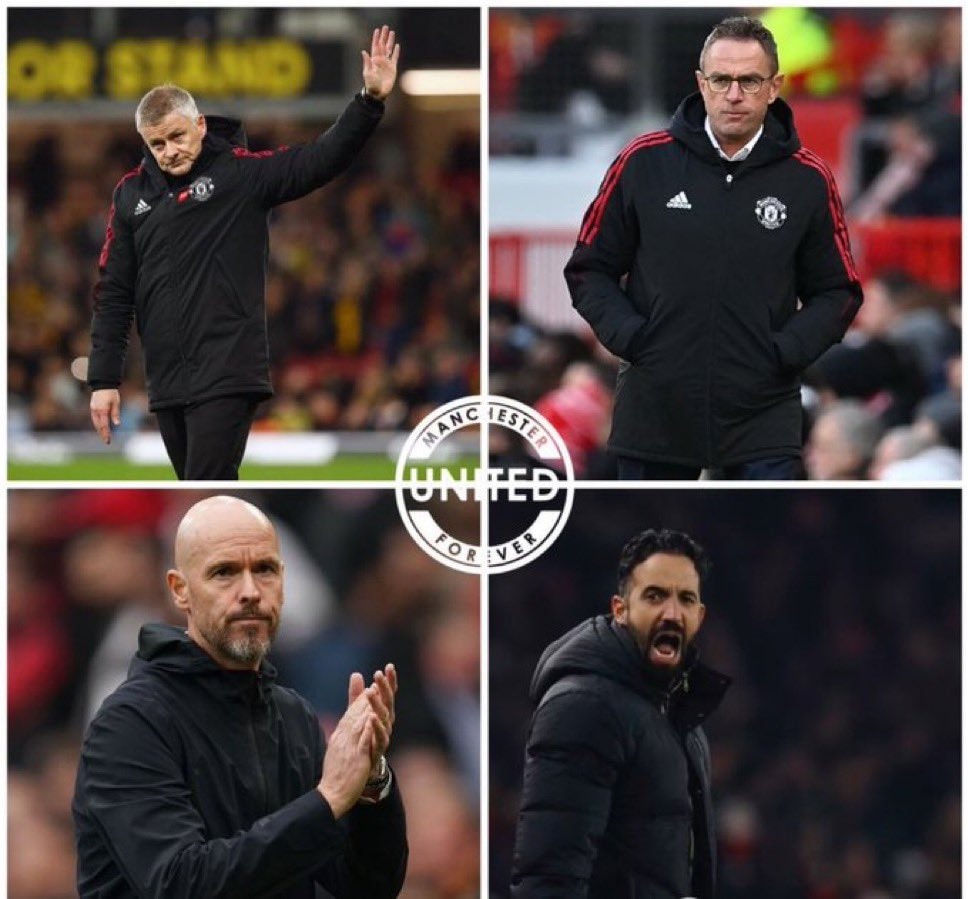 Manchester United managers collage