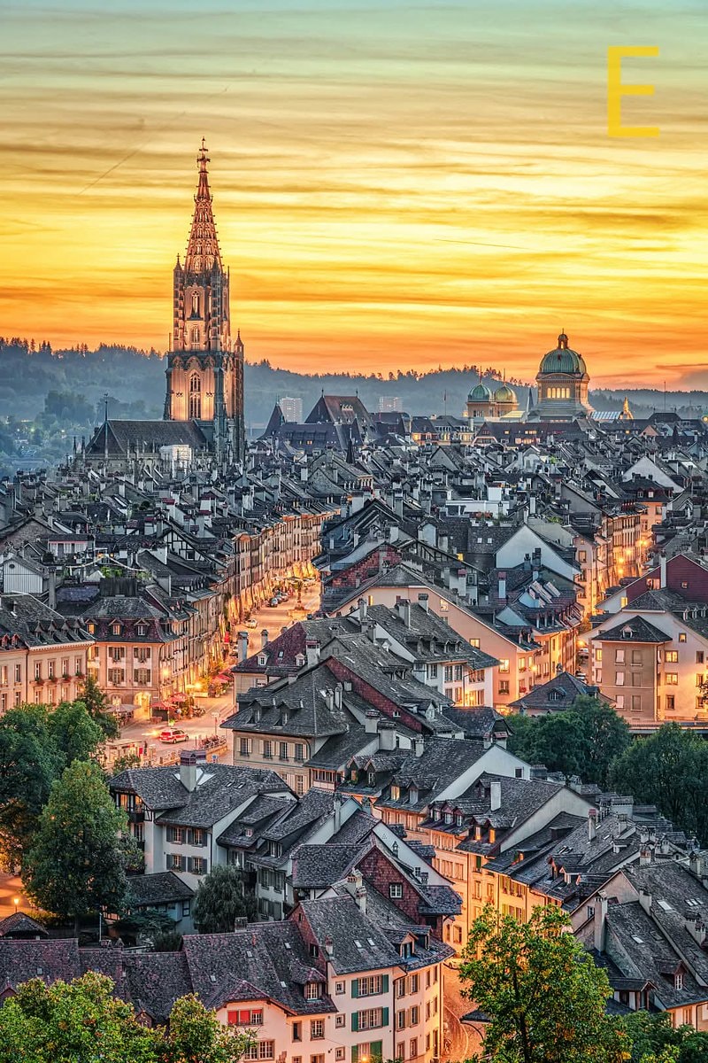 Bern Switzerland sunset