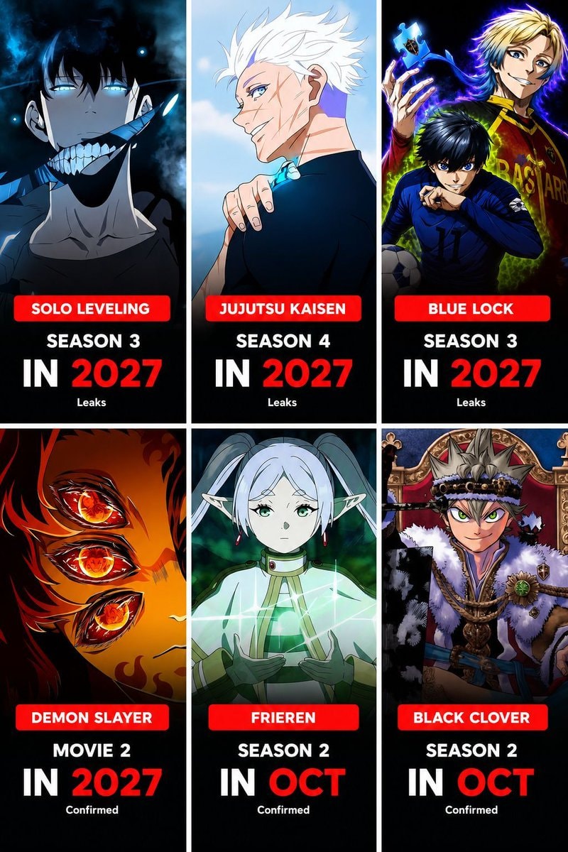 Upcoming anime 2026-2027 Upcoming anime 2026-2027