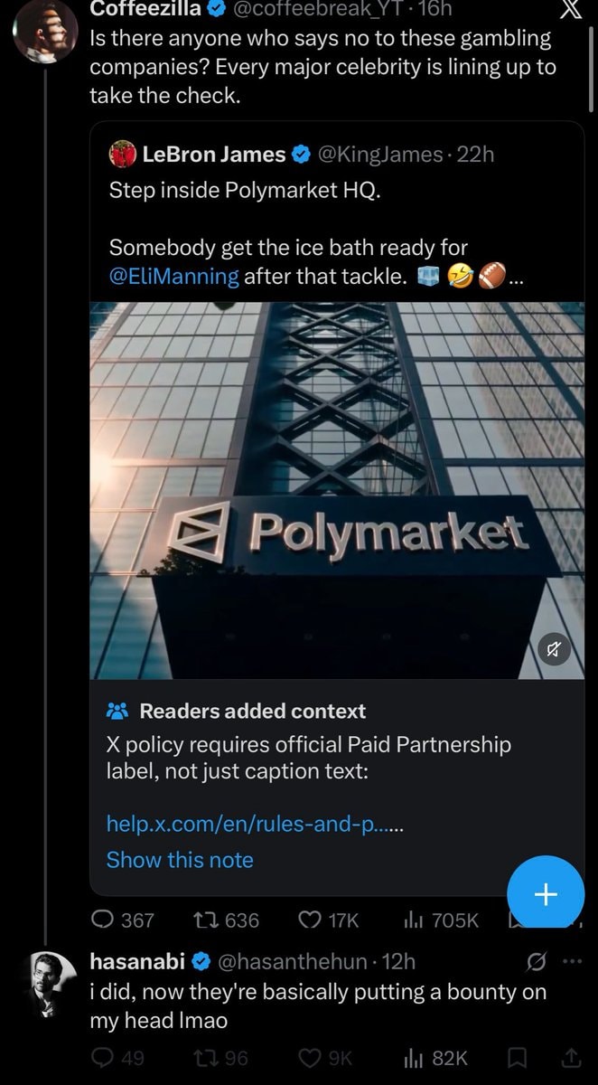 Hasan Polymarket bounty claim