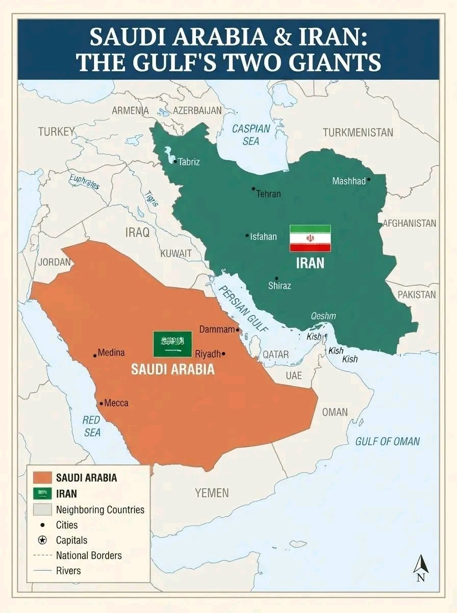 Saudi Arabia and Iran Gulf giants Saudi Arabia and Iran Gulf giants