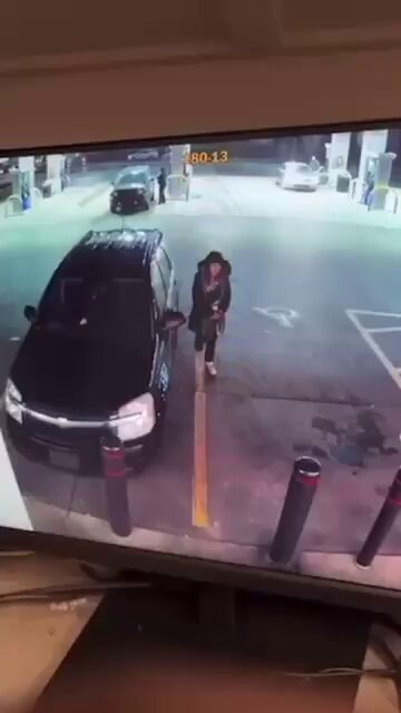 attempted car theft at gas station