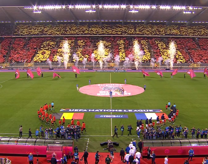 Belgium Nation stadium mosaic