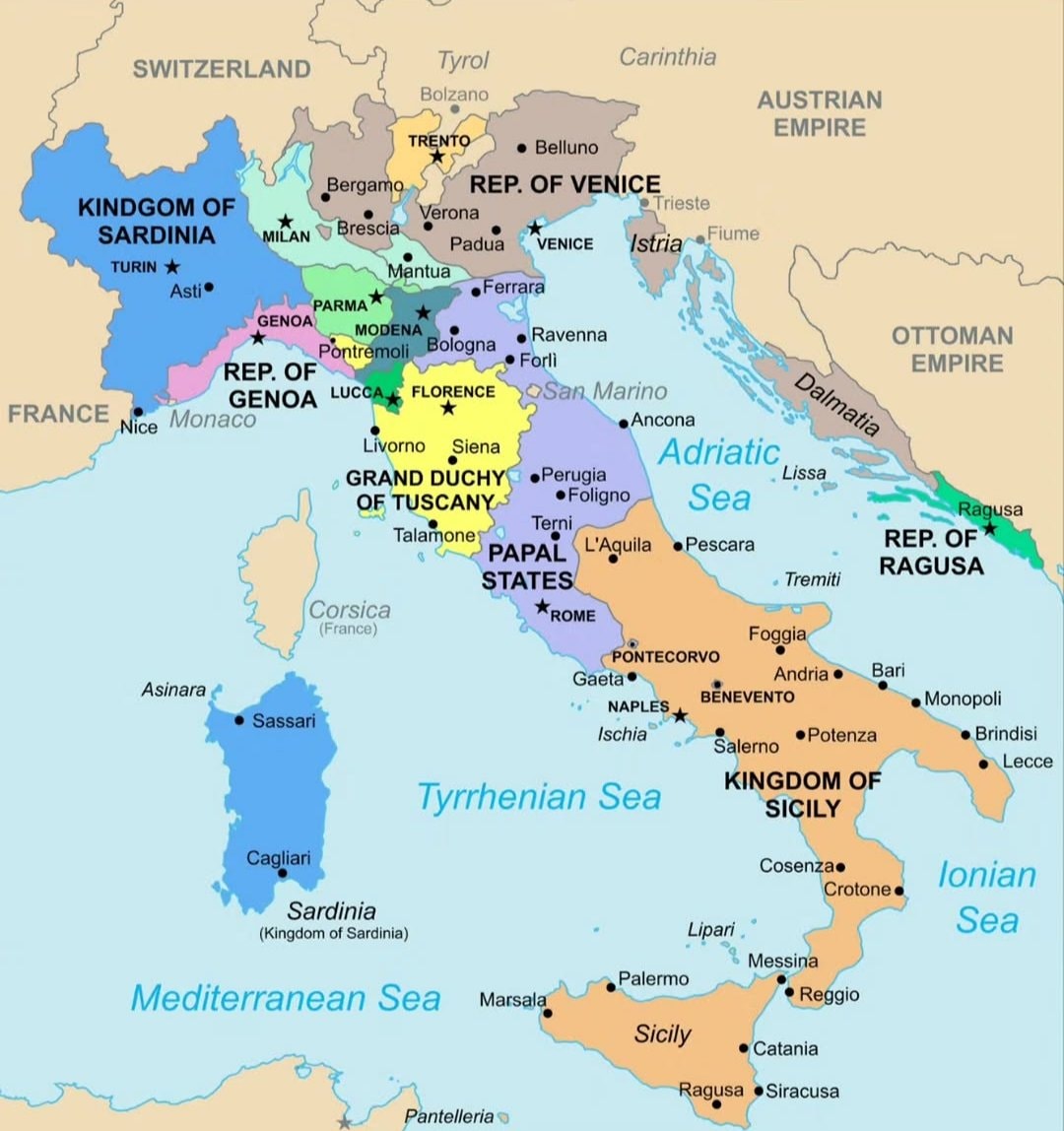 Italy map 1796