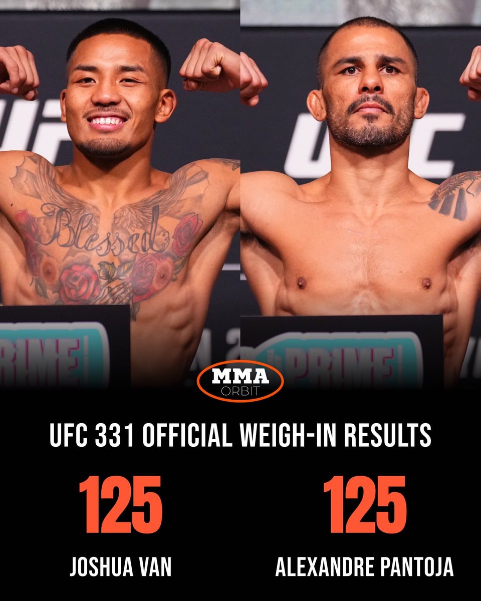 UFC 331 weigh-in Joshua Van Alexandre Pantoja