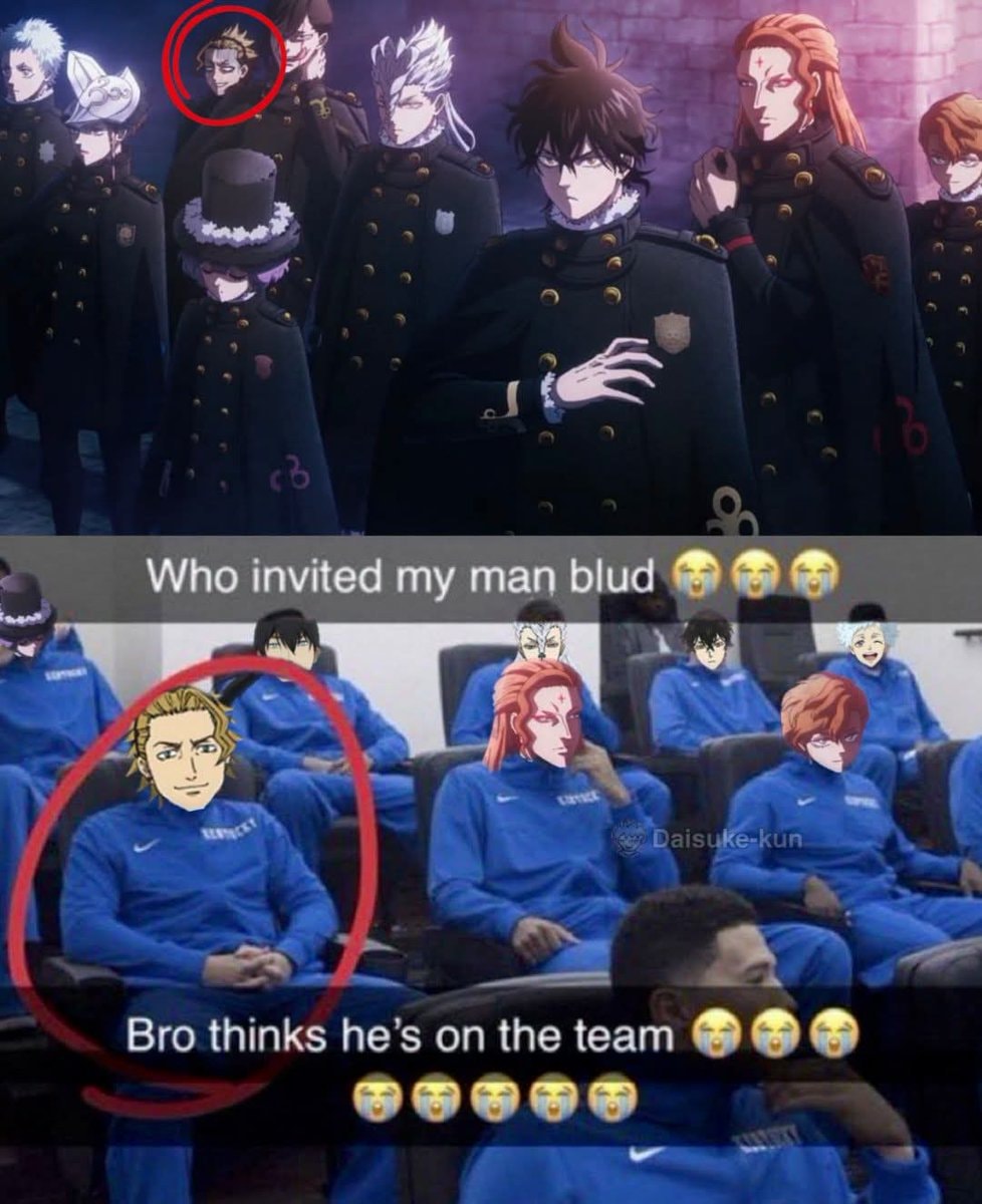 anime character superimposed on team