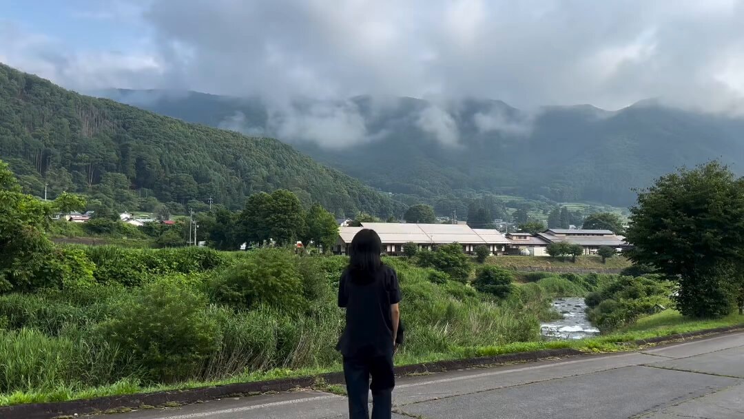 scenic mountain view for peace