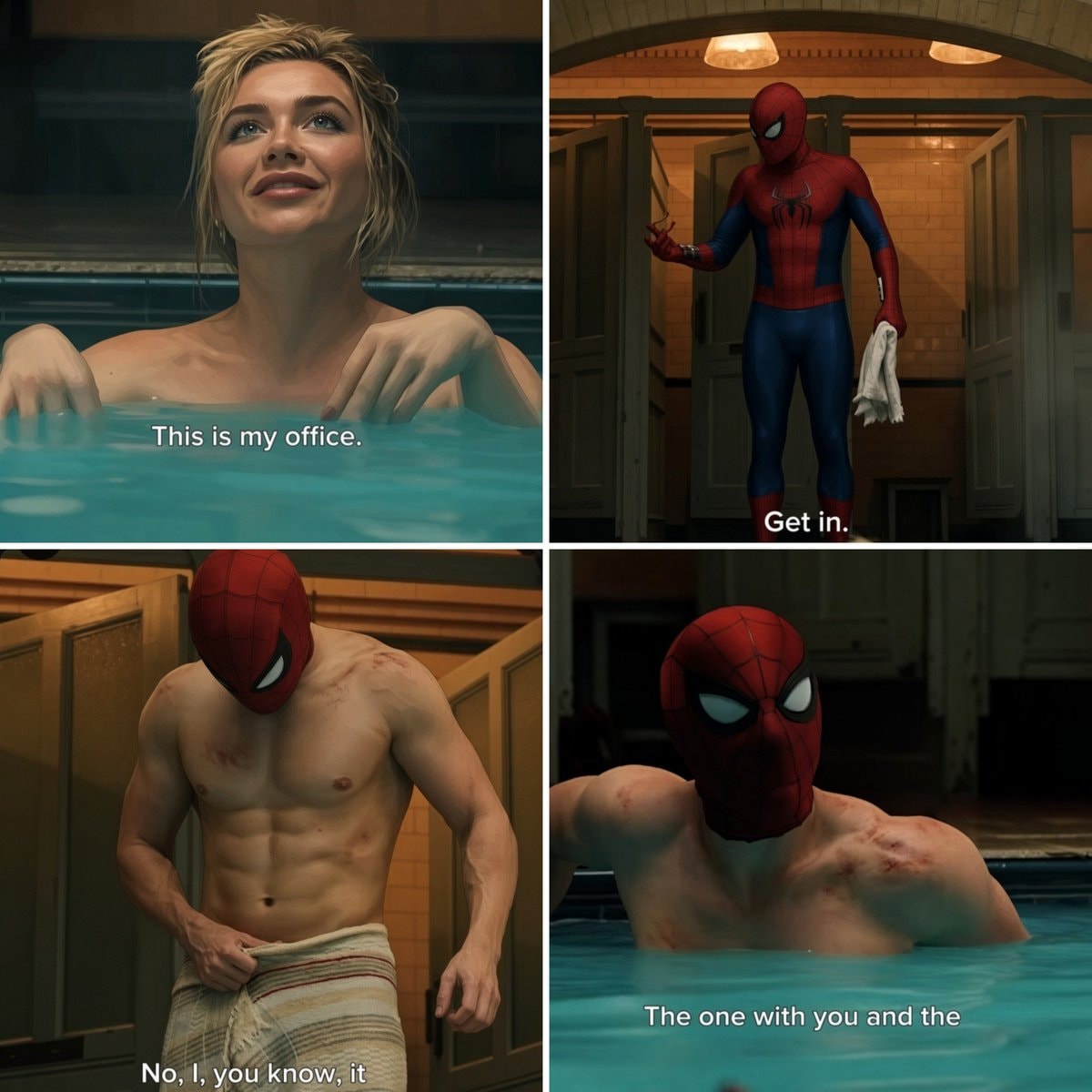 Spider-Man movie pool scene