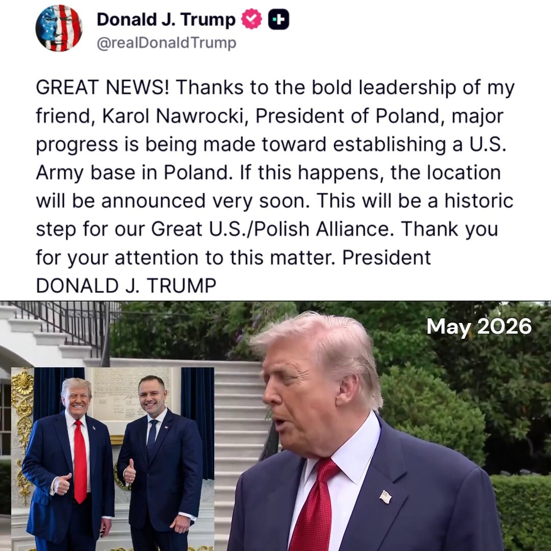 Trump Poland Base Announcement May 2026