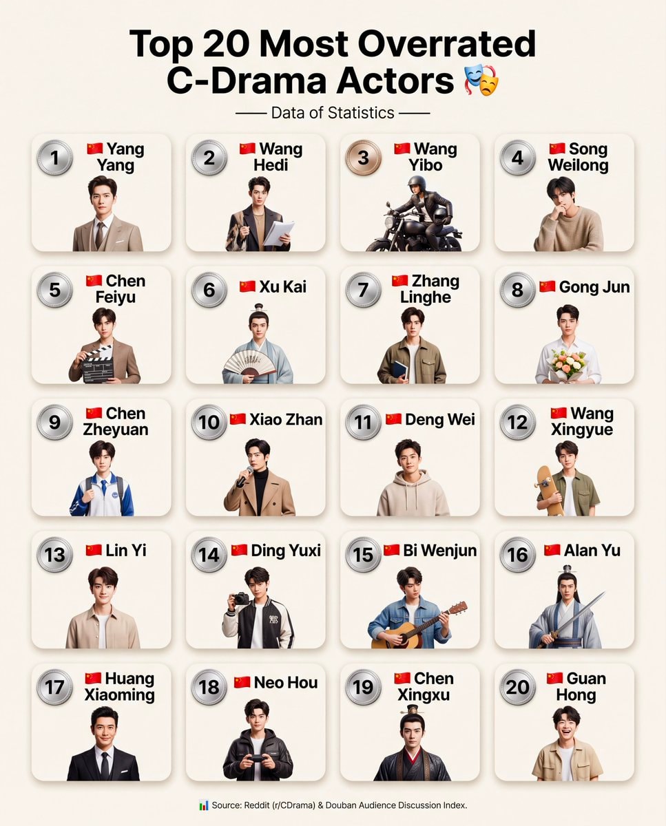 Top 20 Most Overrated C-Drama Actors