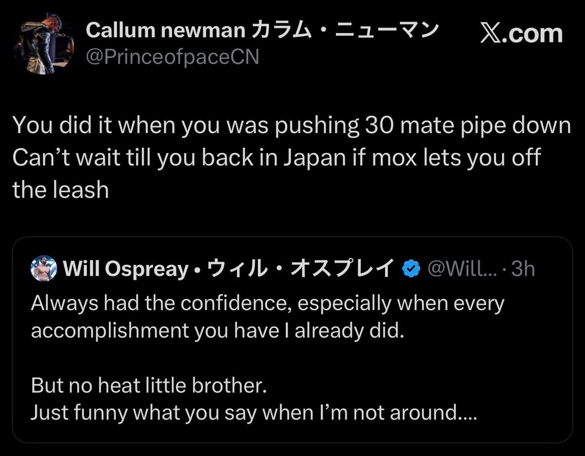 Will Ospreay Callum Newman exchange (photo 3 of 3)