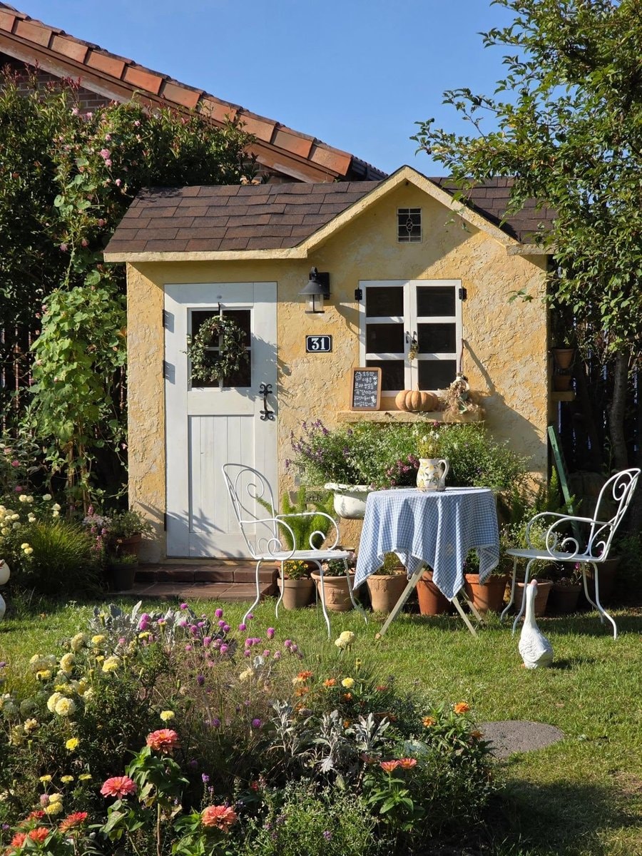 rustic garden shed