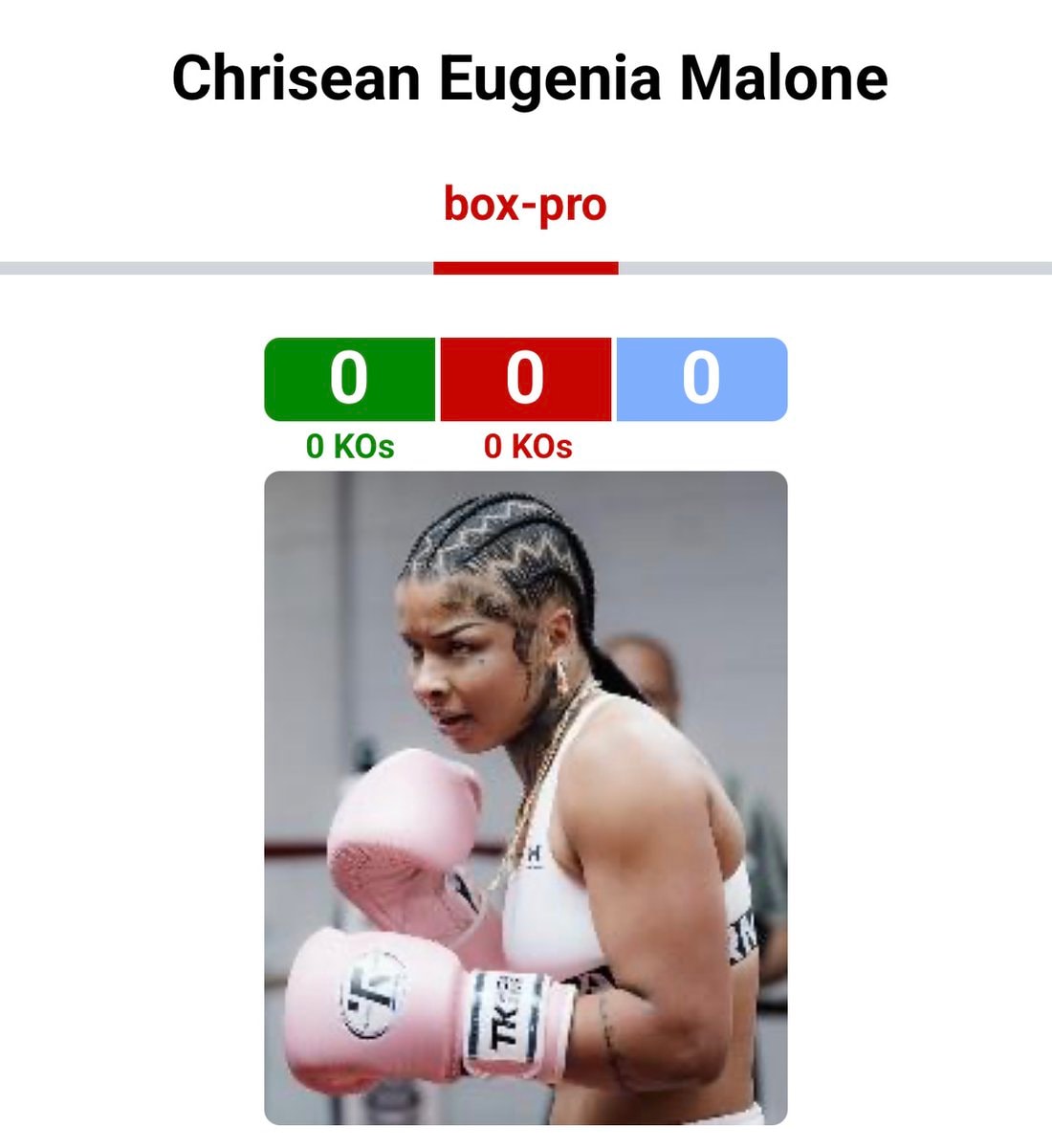 Chrisean Rock professional boxer debut (photo 2 of 2)