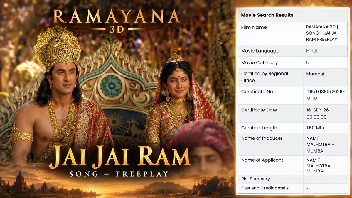 Jai Jai Ram Song CBFC Certified