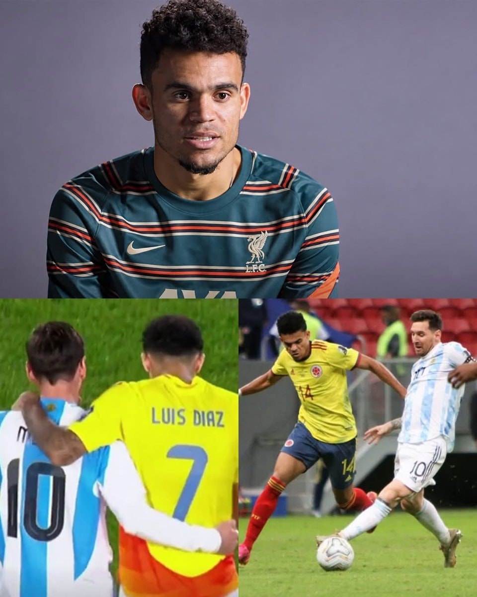 Luis Díaz and Messi jersey moment Luis Díaz and Messi jersey moment