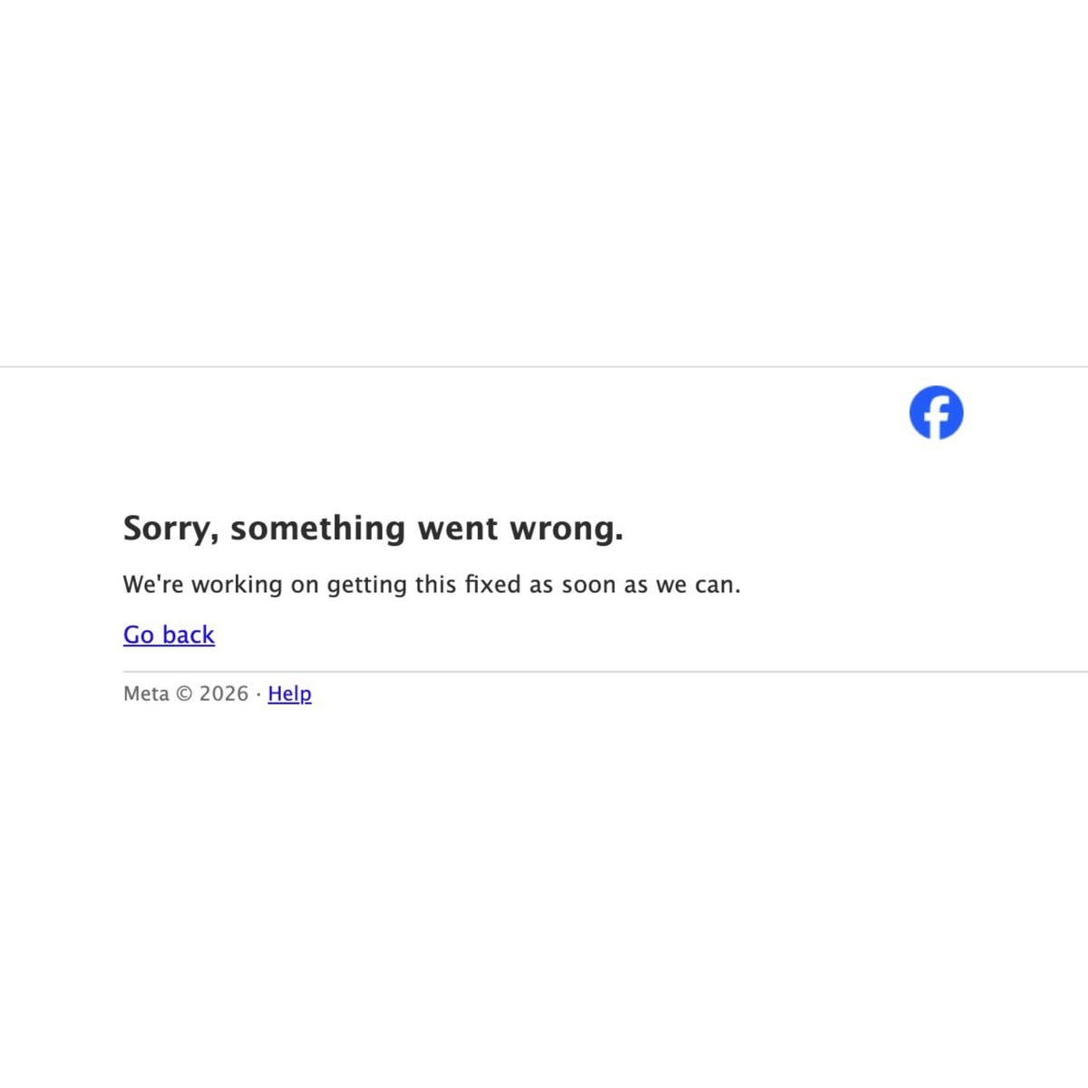 Facebook down outage (photo 2 of 2)