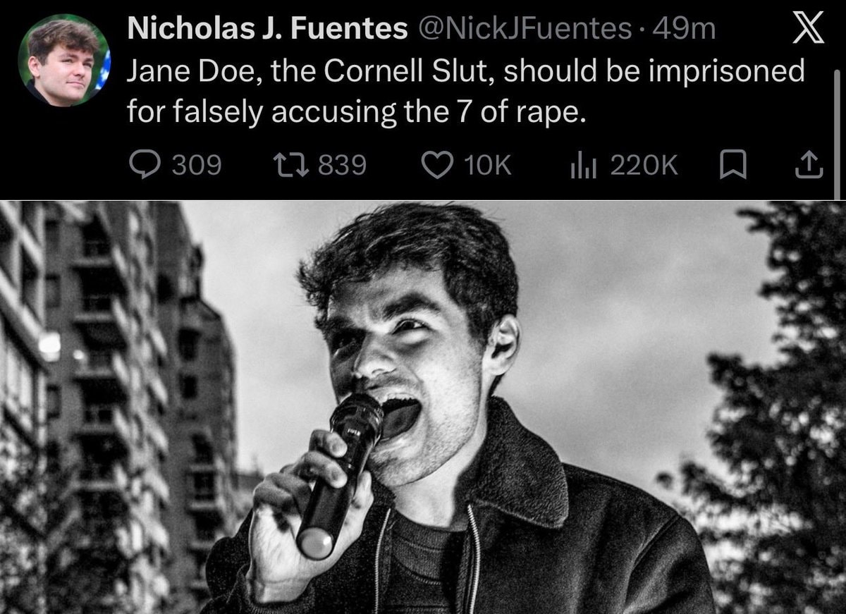 Nick Fuentes on Jane Doe Cornell case