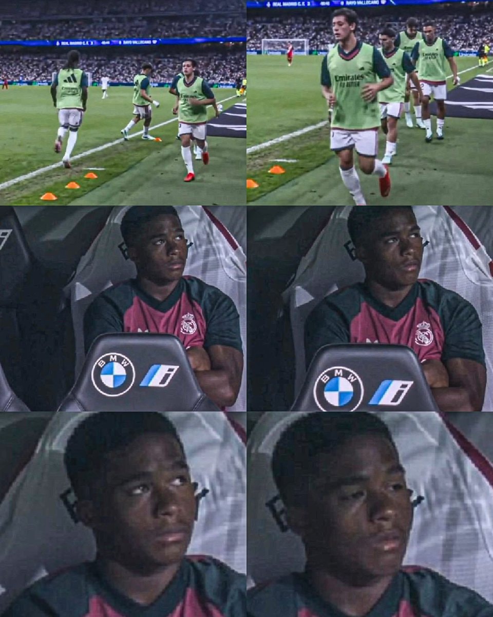 Endrick on the bench vs Rayo Vallecano