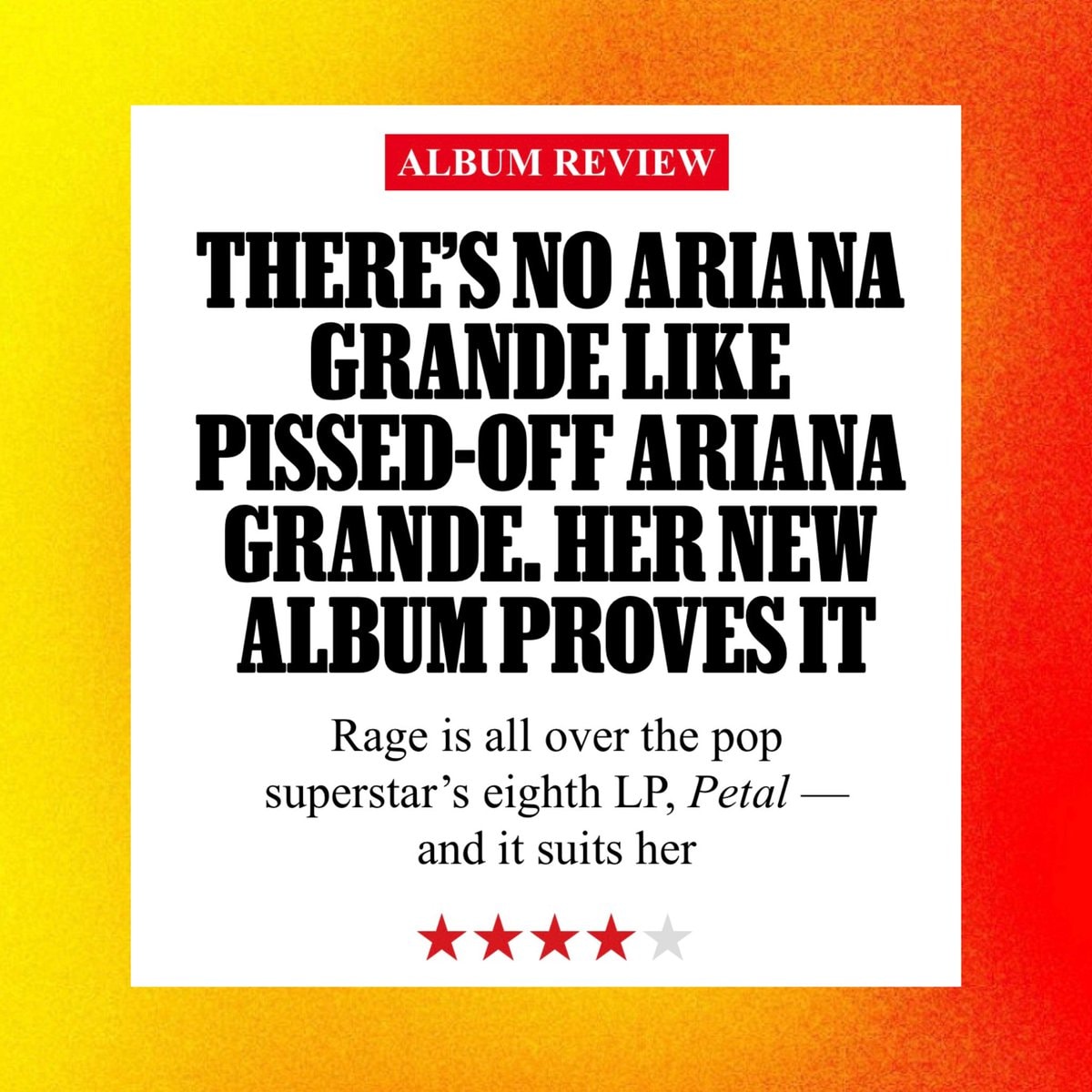 Ariana Grande Petal Rolling Stone review (photo 2 of 2)