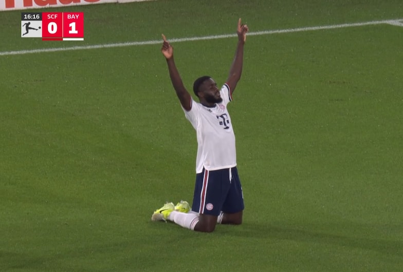 Upamecano goal vs SCF, Olise assist