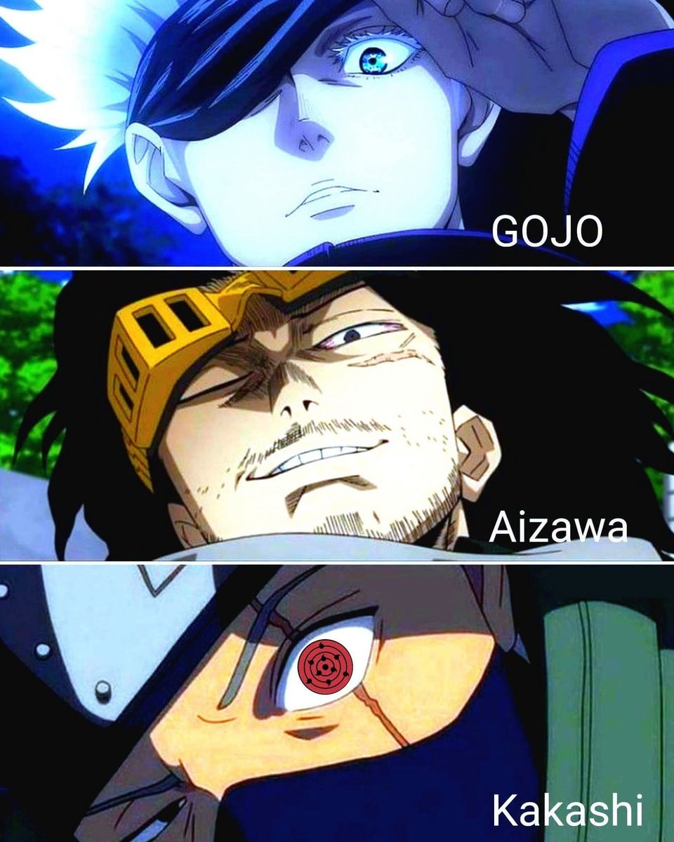 anime characters triptych