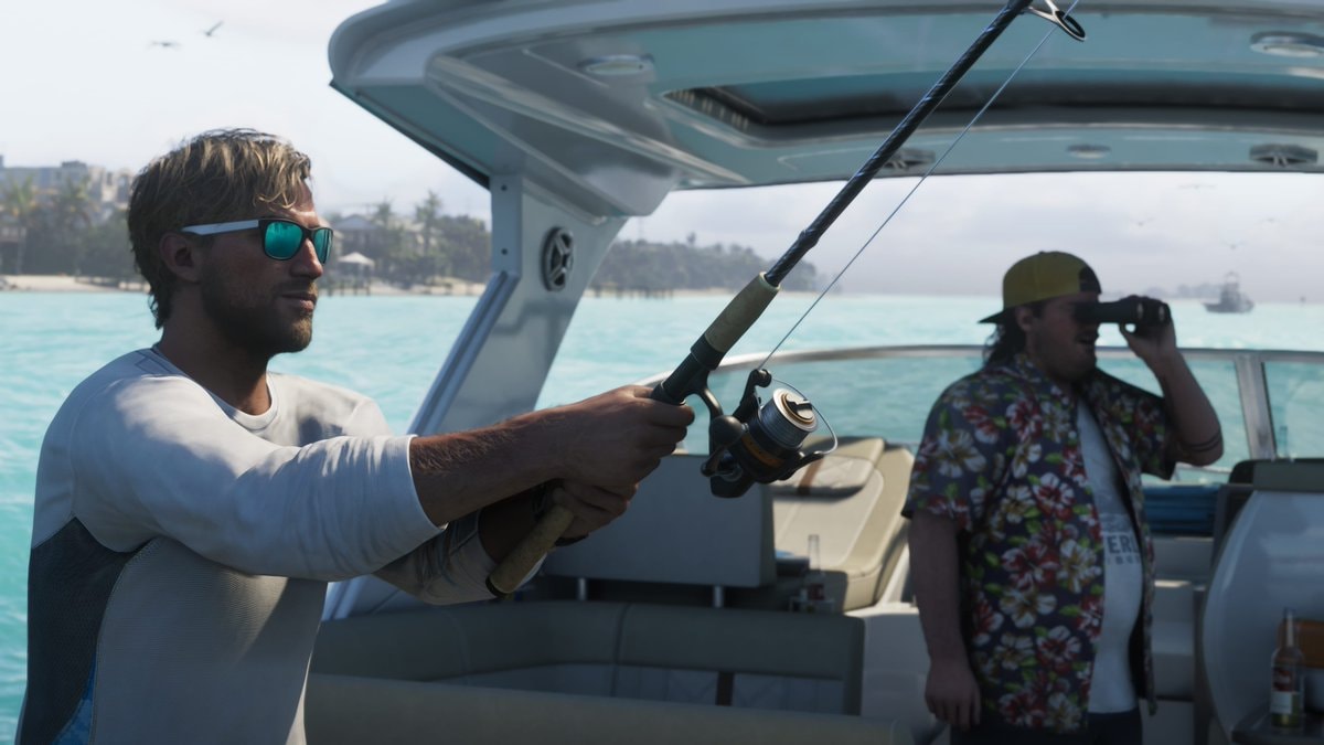 Cal and Jason fishing scene Cal and Jason fishing scene