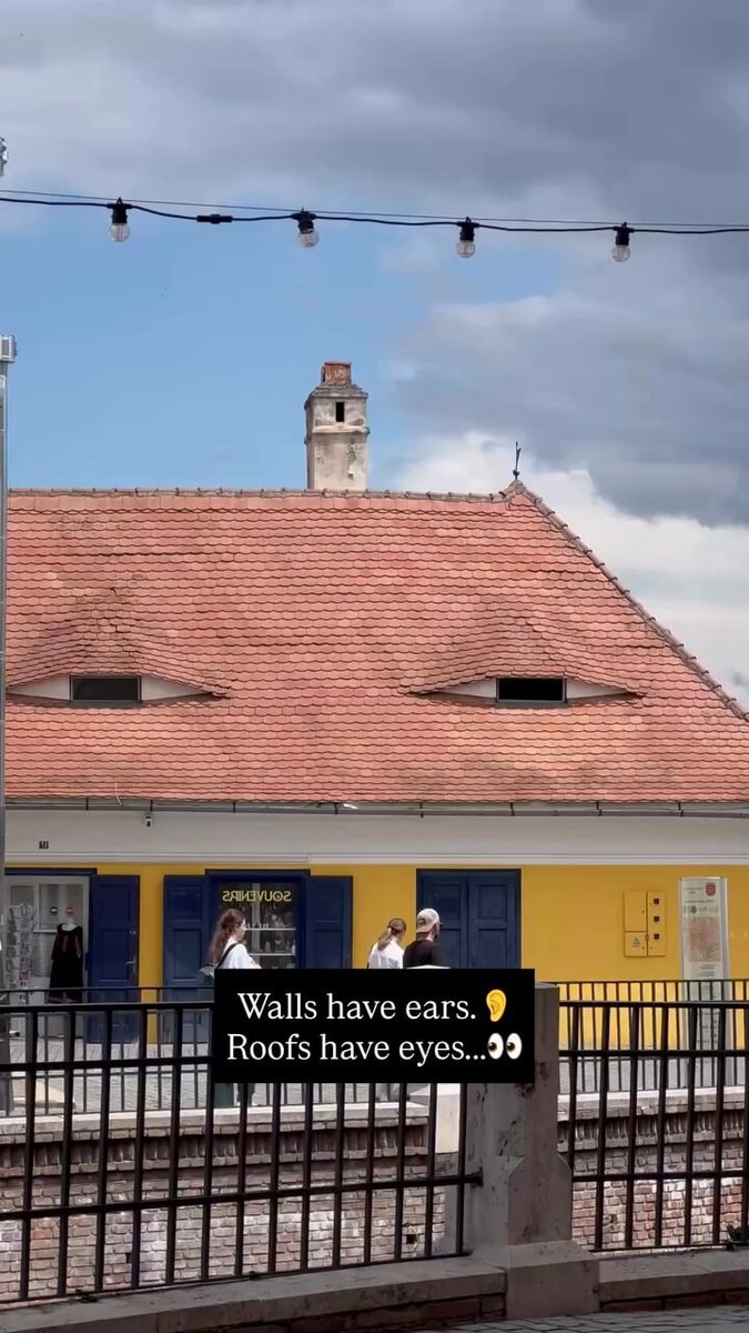 Sibiu Romania buildings have eyes