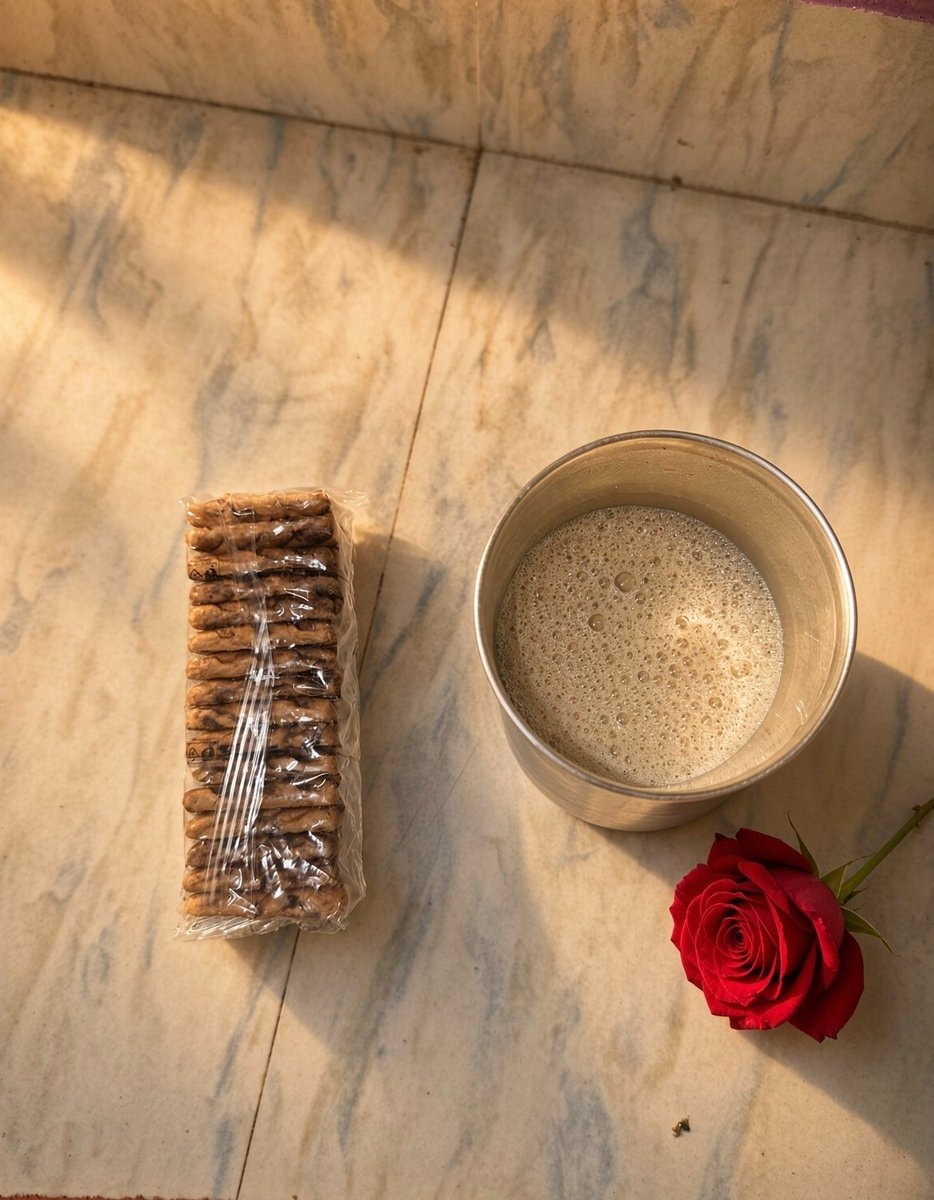 Chai cookies and a red rose morning