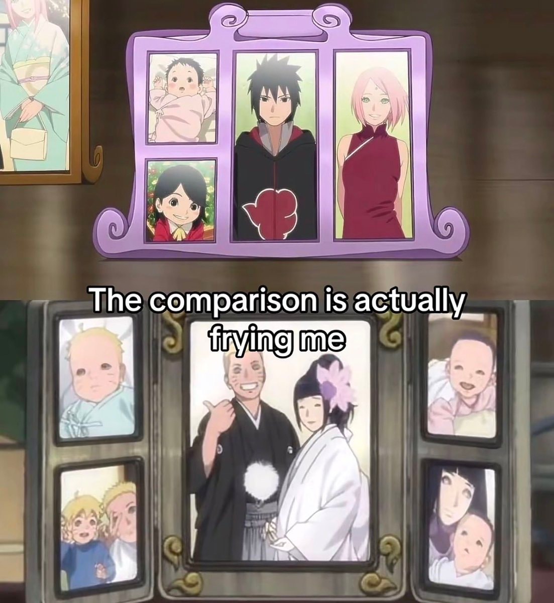 Naruto Sasuke family comparison Naruto Sasuke family comparison