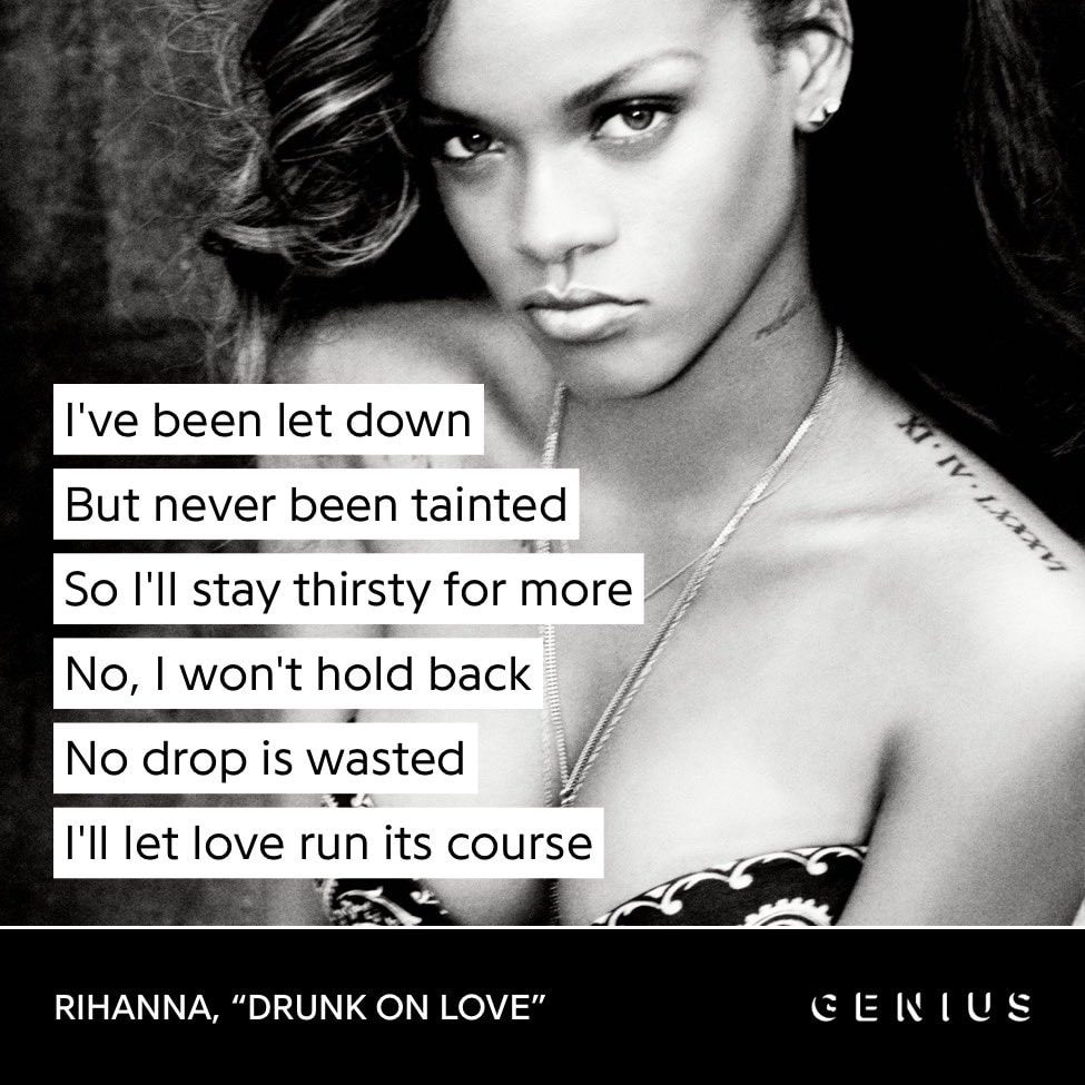 Rihanna black and white portrait