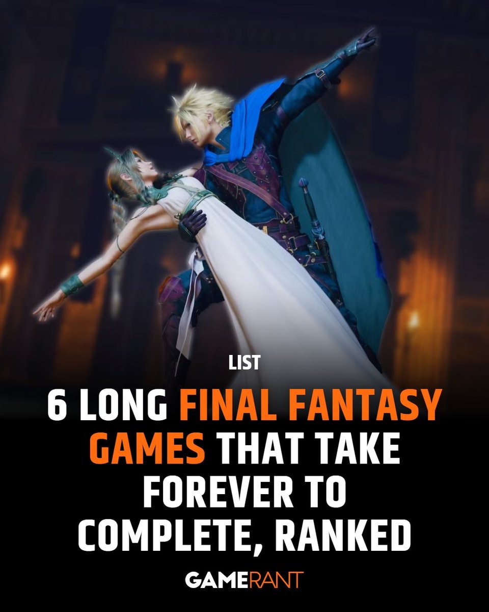 Longest Final Fantasy games to 100%