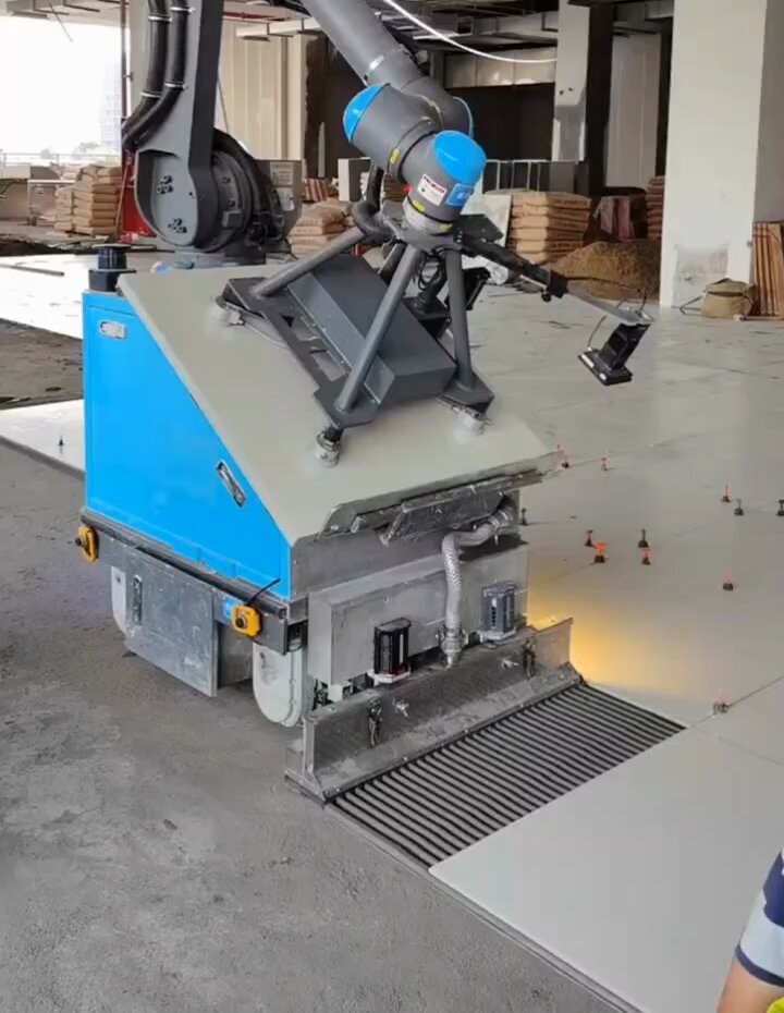 Robot laying tiles perfectly