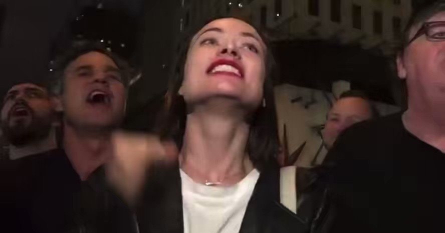 Olivia Wilde Mark Ruffalo Trump Tower protest Olivia Wilde Mark Ruffalo Trump Tower protest