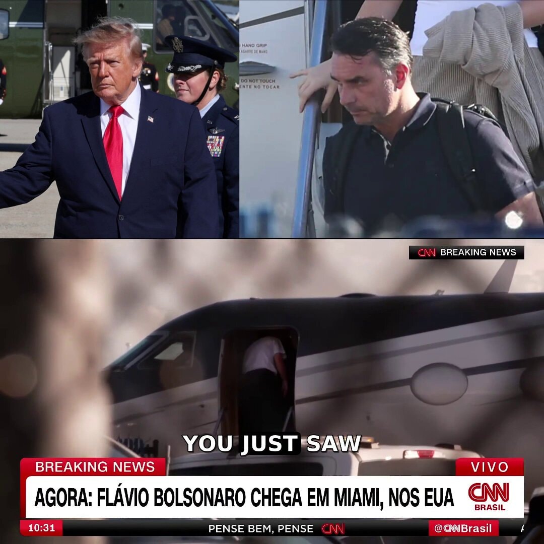 Flavio Bolsonaro arrives in Miami