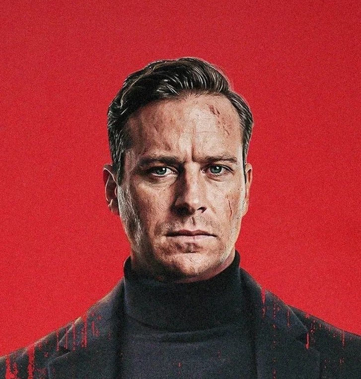 Armie Hammer scratched portrait