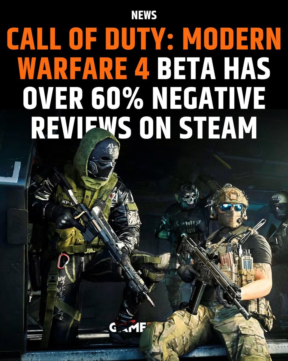 Call of Duty Modern Warfare 4 beta Steam backlash