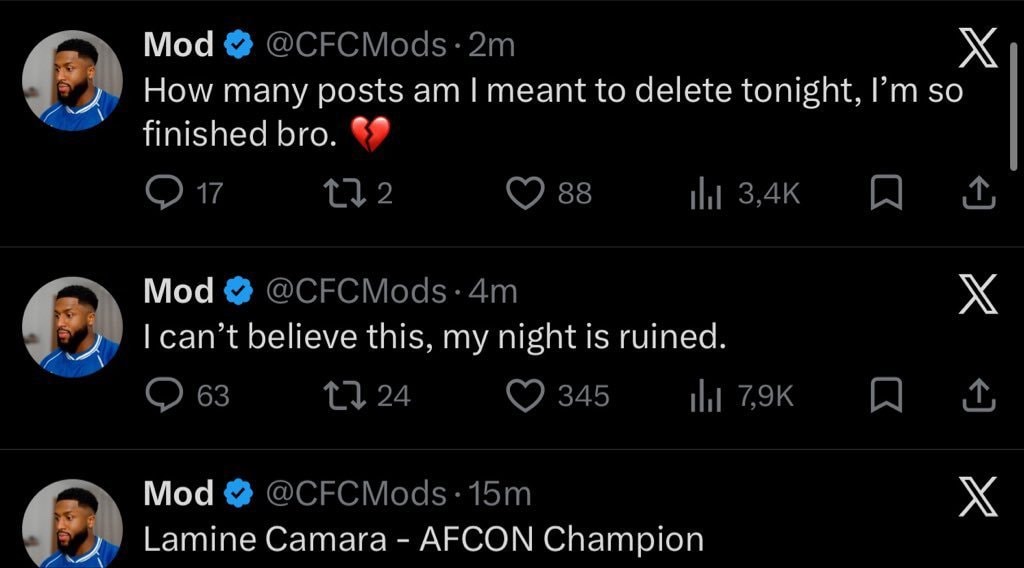 Lamine Camara AFCON Champion reaction