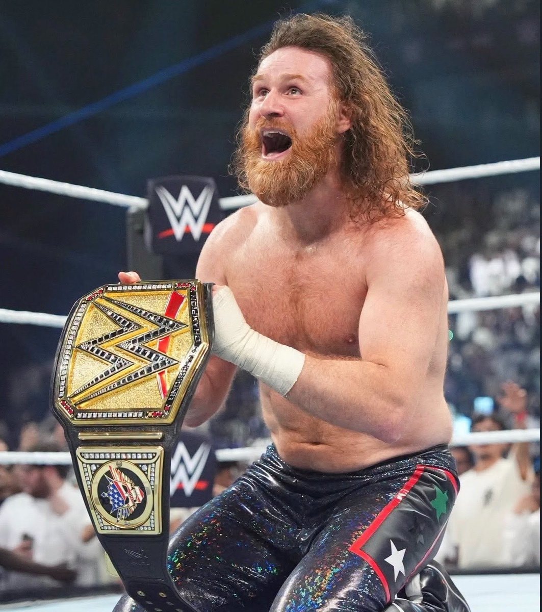 Sami Zayn WWE Champion celebration